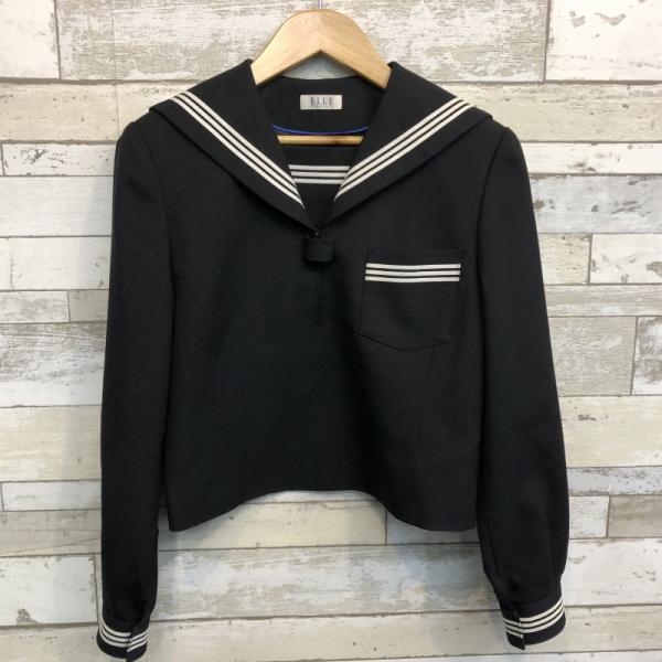 【ランクB】セーラー服 165A  ELLE 黒 スリムシルエット ストレッチ ウール50％ 上着 中学生 高校生 女子制服  中古学生服　中古制服