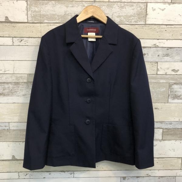 【ランクA】シングルスーツ 170A  TOMBOW  紺 ウール50％  上着 中学生 高校生 女子制服  中古　学生服