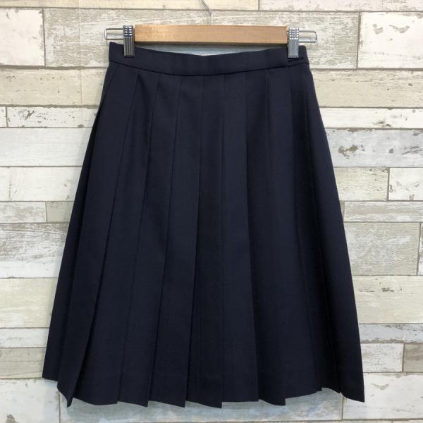 【ランクB】冬スカート 20本ヒダ  TOMBOW  69×57 紺 ウール50％ 中学生 高校生 女子制服  中古学生服 中古制服