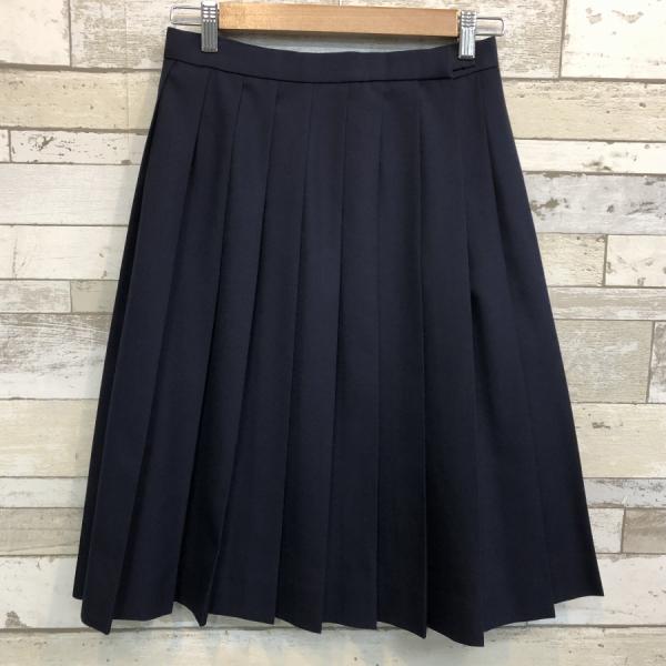 【ランクB】冬スカート 20本ヒダ  TOMBOW  72×60 紺 ウール50％ 中学生 高校生 女子制服  中古学生服
