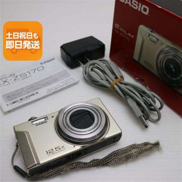 【美品】【動作確認済】CASIO EXILIM EX-ZS170 ゴールド 超美品 EX-ZS170 EXILIM ゴールド 即日発送 デジカメ CASIO 本体 あす