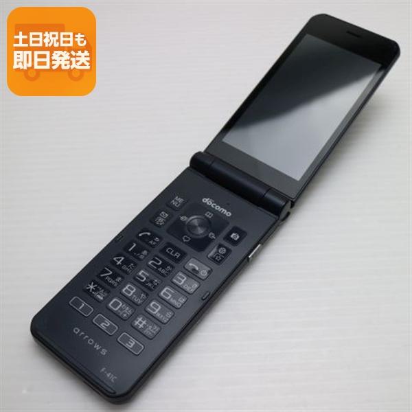 美品　arrows f-41c 美品 arrows ケータイ ベーシック F-41C ネイビー スマホ 白ロム 中古
