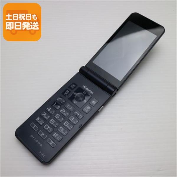 美品 arrows ケータイ ベーシック F-41C ネイビー スマホ 白ロム 中古