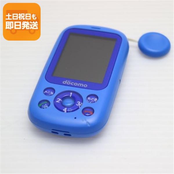 新品】【送料込】docomo F-03J 青 ストラップ付き 超美品 F-03J キッズ