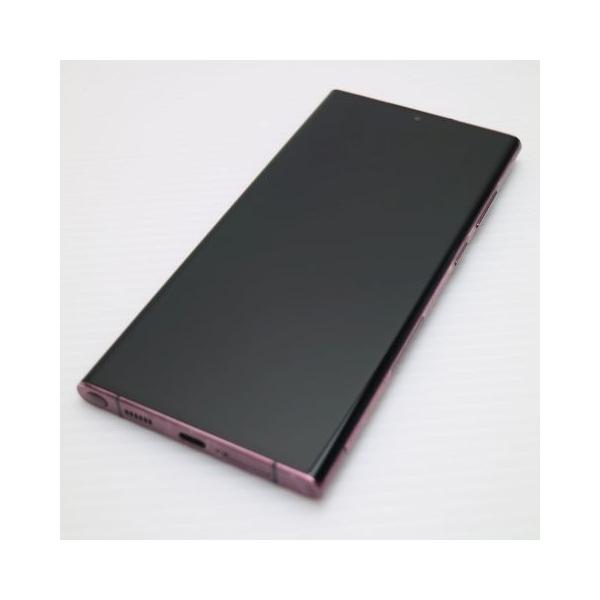 超美品 Galaxy S22 Ultra SC-52C バーガンディ スマホ 白ロム 土日祝
