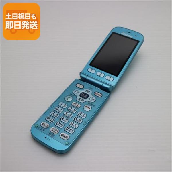 美品 F-01G らくらくホン ベーシック4 ブルー 即日発送 ガラケー