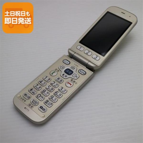 超美品 F-01G らくらくホン ベーシック4 ゴールド 即日発送 ガラケー