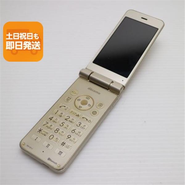 未使用　docomo SH-01J AQUOS ガラケー ゴールド 良品中古 SH-01J AQUOS ケータイ ゴールド 即日発送 ガラケー DoCoMo