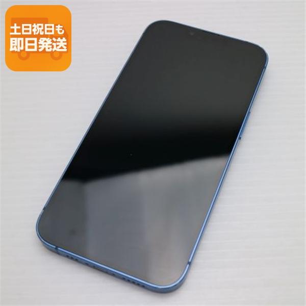 良品中古 SIMフリー iPhone13 128GB ブルー 白ロム 本体 即日発送 土日