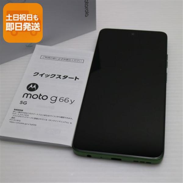 新品同様 SIMフリー moto g66y 5G ディルグリーン スマホ モトローラ