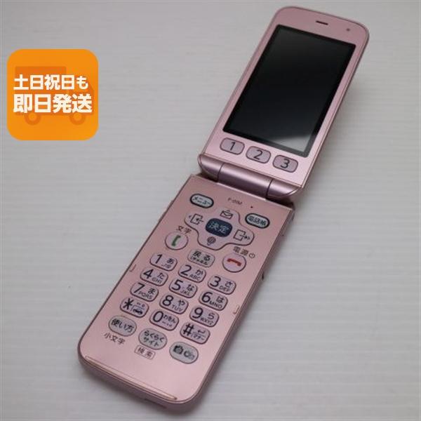 ★超美品 感動品 カメラOKらくらくホン F-01Mピンク携帯電話 充電器付き 美品 F-01M ピンク スマホ 本体 白ロム 中古 あすつく 土日祝発送OK