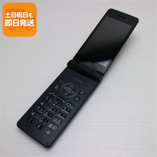 美品 SH-02L AQUOS ケータイ ブラック スマホ 本体 白ロム 中古 あす