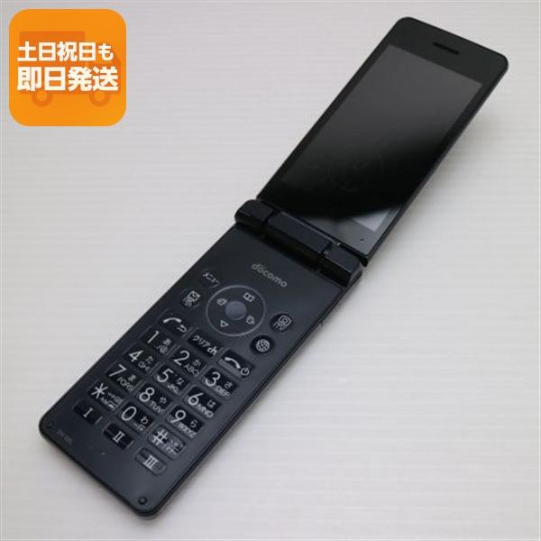 美品 SH-02L AQUOS ケータイ ブラック スマホ 本体 白ロム 中古 あす