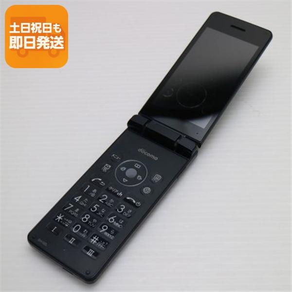 美品 SH-02L AQUOS ケータイ ブラック スマホ 本体 白ロム 中古 あす