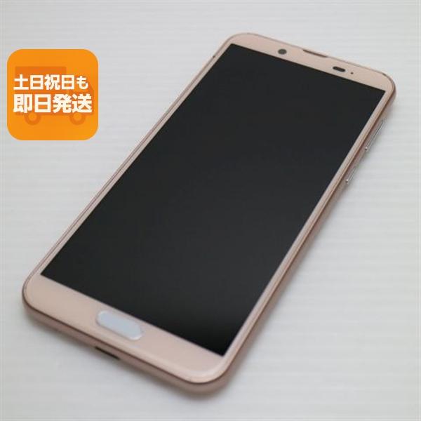 美品 SHV43 AQUOS sense2 ピンクゴールド スマホ 本体 白ロム 中古