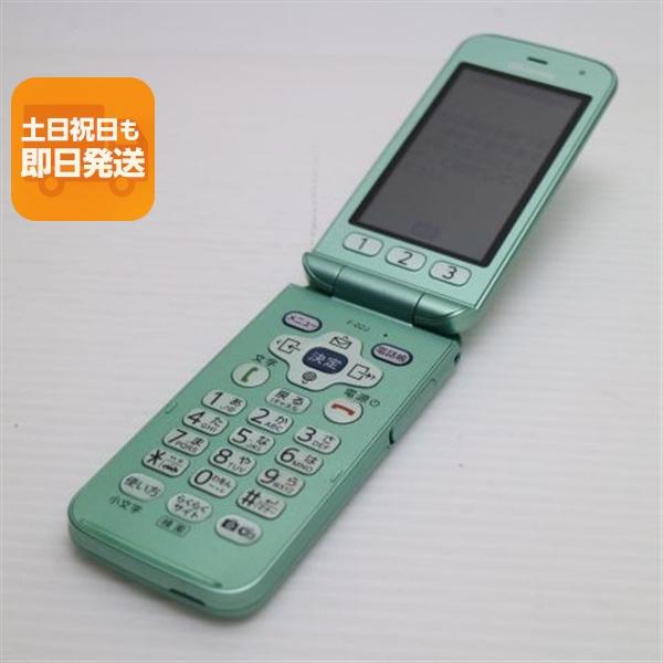美品 F-02J らくらくホン ミントグリーン 即日発送 ガラケー DoCoMo
