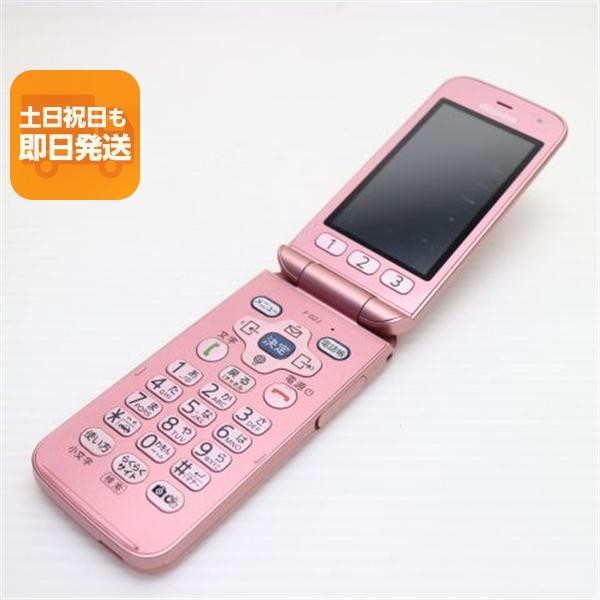美品 F-02J らくらくホン ピンク 即日発送 ガラケー DoCoMo 富士通