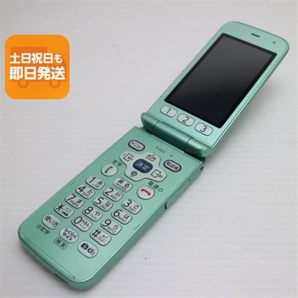 美品 F-02J らくらくホン ミントグリーン 即日発送 ガラケー DoCoMo