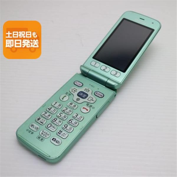 中古 F-02J らくらくホン ミントグリーン 即日発送 ガラケー DoCoMo