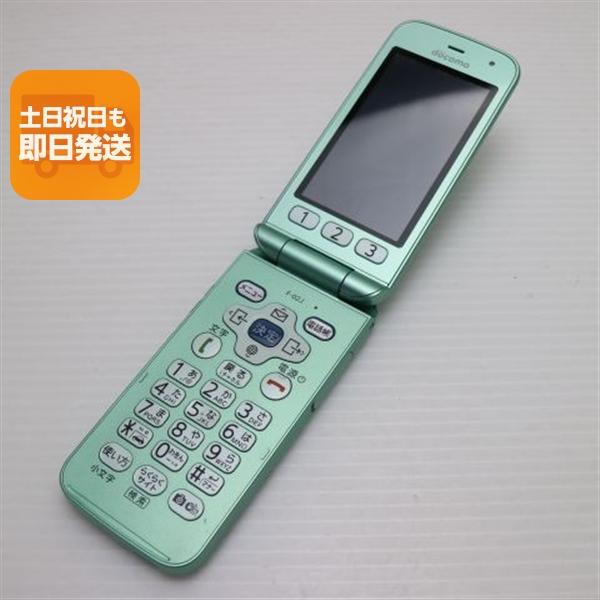 新品同様 F-02J らくらくホン ミントグリーン 即日発送 ガラケー