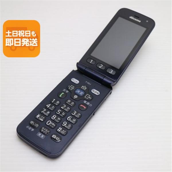 【美品】docomo らくらくホン F-02J ネイビー 富士通 ガラケー 中古 F-02J らくらくホン ネイビー 即日発送 ガラケー DoCoMo 富士通