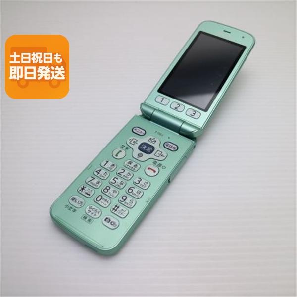 【美品】docomo F-02J らくらくホン SIMフリー ミントグリーン 美品 F-02J らくらくホン ミントグリーン 即日発送 ガラケー DoCoMo