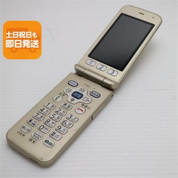 良品中古 F-02J らくらくホン ゴールド 即日発送 ガラケー DoCoMo