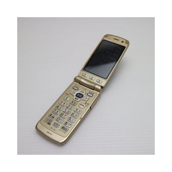 美品 F-09B らくらくホン7 ゴールド 即日発送 DoCoMo ガラケー FUJITSU