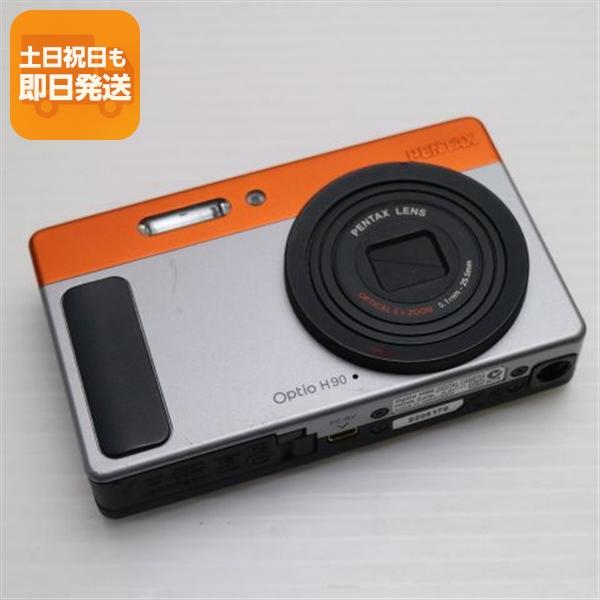 超美品 Optio H90 朱×銀鼠 即日発送 PENTAX デジカメ デジタルカメラ