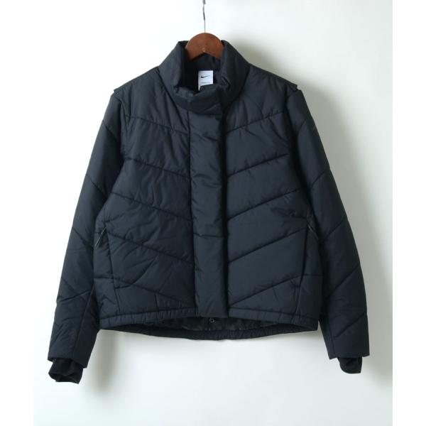 【希少】 NIKE ナイキ 中綿ジャケット エナメル 光沢 ブラック 黒 レア 中古・古着通販】NIKE (ナイキ) 中綿ジャケット ブラック×レッド