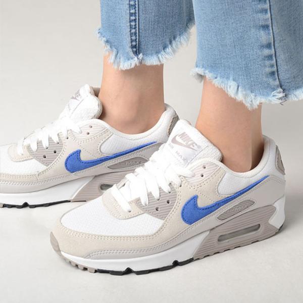 Nike エアマックス スニーカー ホワイト/ベージュ NIKE W AIR MAX 90 LV8 White/Sail ナイキ ウィメンズ エア