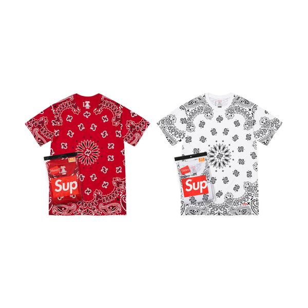 Supreme Supreme/Hanes Bandana Tagless Tees(2Pack