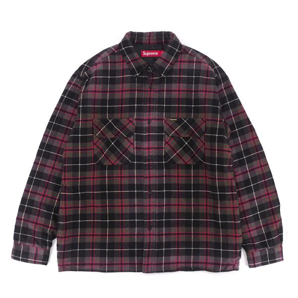 supreme（シュプリーム）フーデッドプレイドニット長袖シャツ メンズ XL 楽天市場】【最短即日発送】 SUPREME LINED ZIP UP HOODED FLANNEL