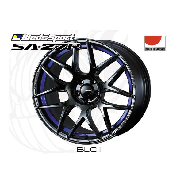 WedsSport SA-27R BLC2 17インチ×6.5J +42 4H-100 φ65 ウェッズ