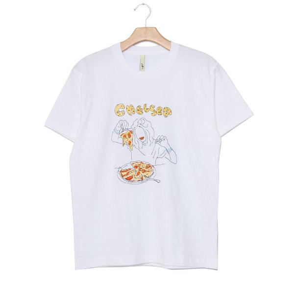 チェルシーフラミンゴ Chelsea Framingo ピザtシャツ Pizza Tee White メンズ レディース 半袖 刺繍 ホワイト 白 20bl Cf04w Bags Groove 通販 Yahoo ショッピング