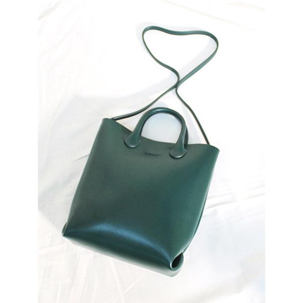 Yahki ヤーキ レザーショルダーバッグ 緑 グリーン 床革 ハンドバッグ コンパクト Soft W Face Tote Bag Green Lady S in Rl Yh 351g Bags Groove 通販 Yahoo ショッピング