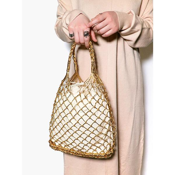キャセリーニ Casselini ペーパーバッグ レディース ゴールド シャイニー素材 メッシュ Paper Bag Gold Lady S 21bl 120505g Bags Groove 通販 Yahoo ショッピング