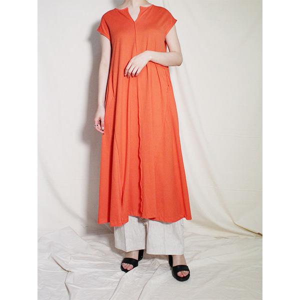 ケンジヒキノ Kenji Hikino ワンピース オレンジ ロング丈 ノースリーブ Long Jersey A Line Dress Orange Lady S 21in Rl St Cs03r Bags Groove 通販 Yahoo ショッピング