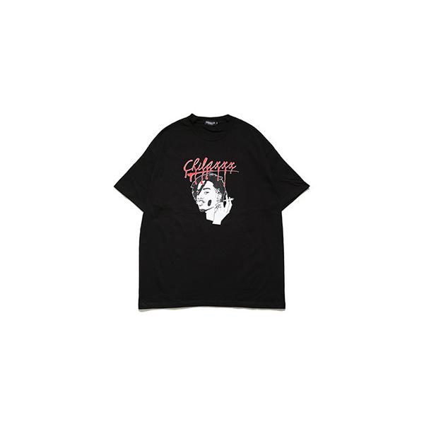 �`���b�N�X Chilaxxx �v�����g ���� T�V���c�����Y M-XXL �u���b�N SMOKING VAMP T-SHIRT -BLACK-