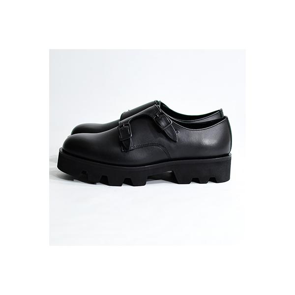 �p�h���[�l PADRONE �_�u�������N�X�g���b�v�V���[�Y 26.5-27.5cm �u���b�N �����Y ���U�[�V���[�Y �v�C DOUBLE MONK CHUNKY -BALCK-