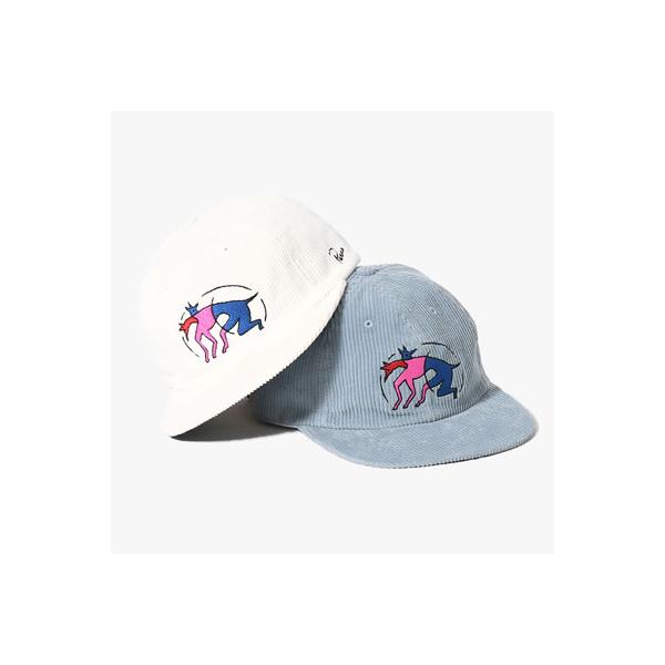 by Parra バイパラ 6パネルキャップ 帽子 コーデュロイ プリント