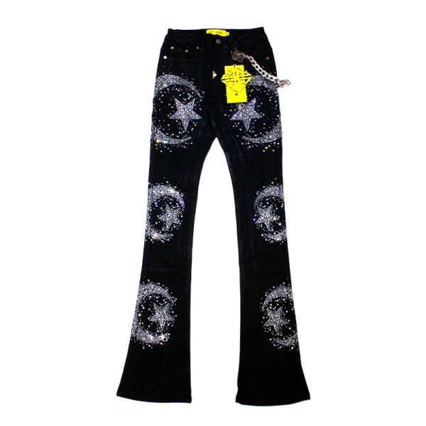 GUAPI グアピ フレア デニムパンツ ボトムス ジーンズ メンズ ロング丈