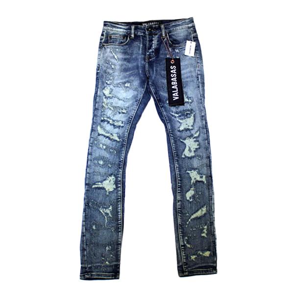 VALABASAS ヴァラバサス デニムパンツ ジーンズ スキニー ブルー