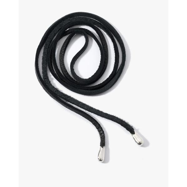 Garden of eden ガーデンオブエデン Tear drop bolo tip necklace(leaher code) -BLACK-