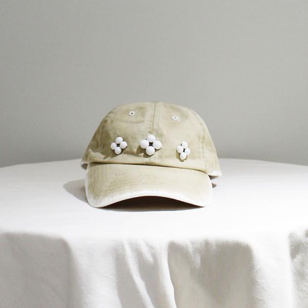 RIV NOBUHIKO リブノブヒコ CLINCH FLOWER CAP RIV NOBUHIKO CLINCH FLOWER CAP col. WHITE , BLACK RIVの