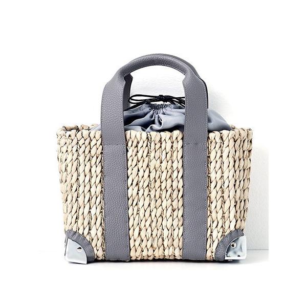 ajew エジュー トートバッグ グレー かごバッグ CITY BASKET TOTE 