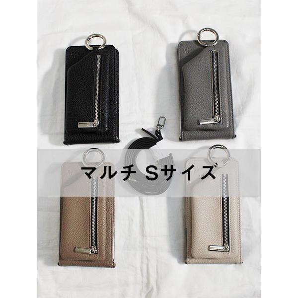 【MULTI S】ajew エジュー スマホケース iPhoneケース 携帯ケース 雑貨 CADENA VERTICAL ZIPPHONE CASE  SHOULDER -4.COLOR-