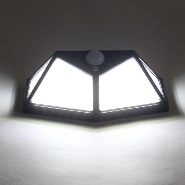 HIRO ソーラーライト LED センサーライト 4個セット 屋外 4面発光 動体