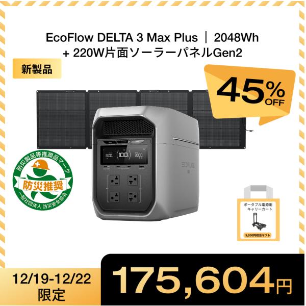 ECOFLOW 防災グッズ ポータブル電源 ソーラーパネル セット 大容量