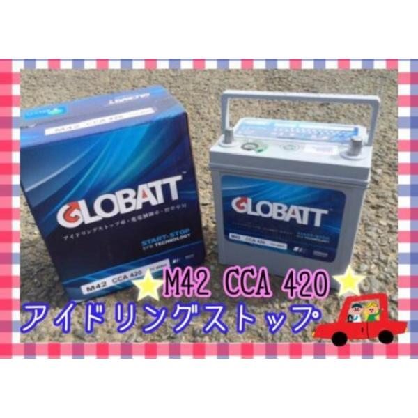 M42L　アイドリングストップ車　GLOBATT 　EFB　 M42L　 B19/20互換　新品　2年保障